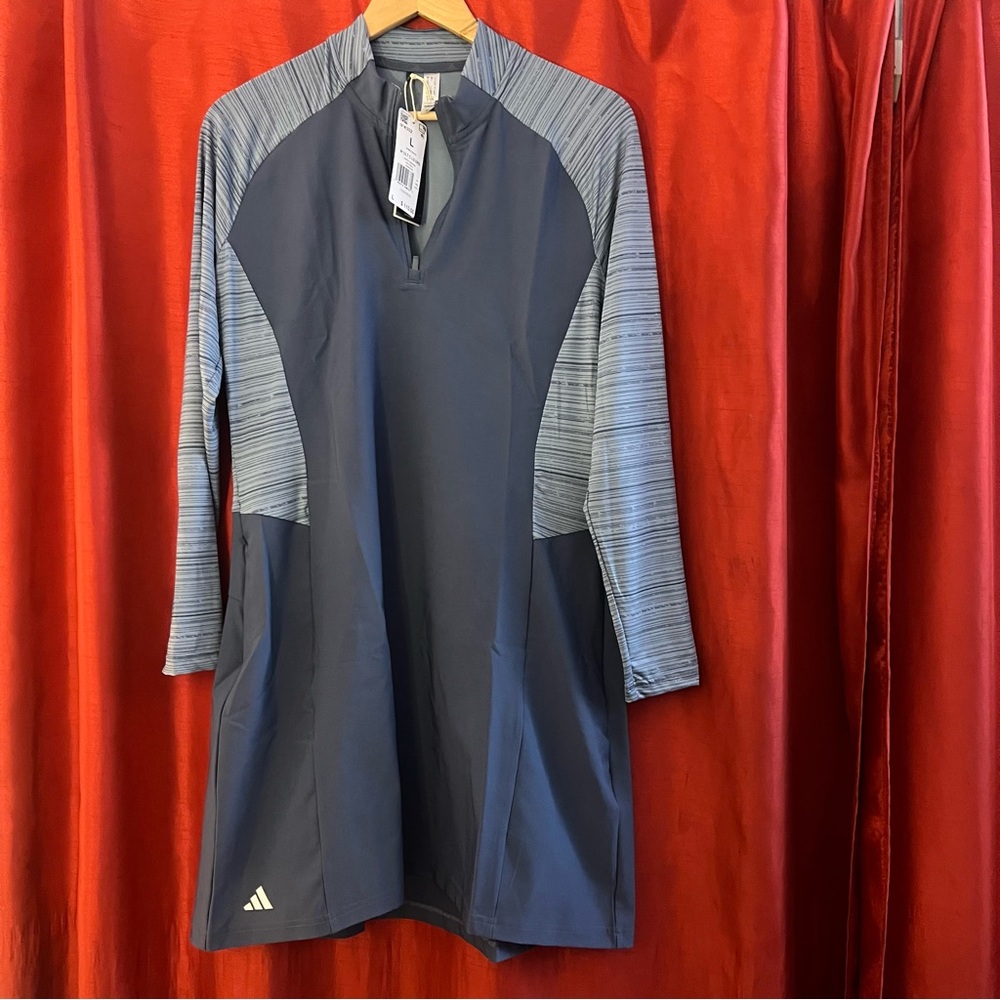 🆕 Adidas Ultimate365 Long Sleeve Golf Dress – Preloved Ink, Size L